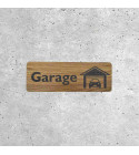 Wooden Plaque Garage with Car Symbol