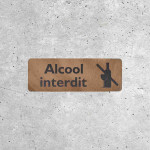 Alcohol Prohibited Wooden Sign