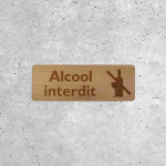 Alcohol Prohibited Wooden Sign