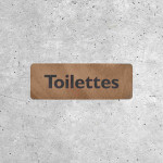 Wooden Toilet Sign