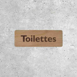 Wooden Toilet Sign