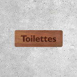 Wooden Toilet Sign