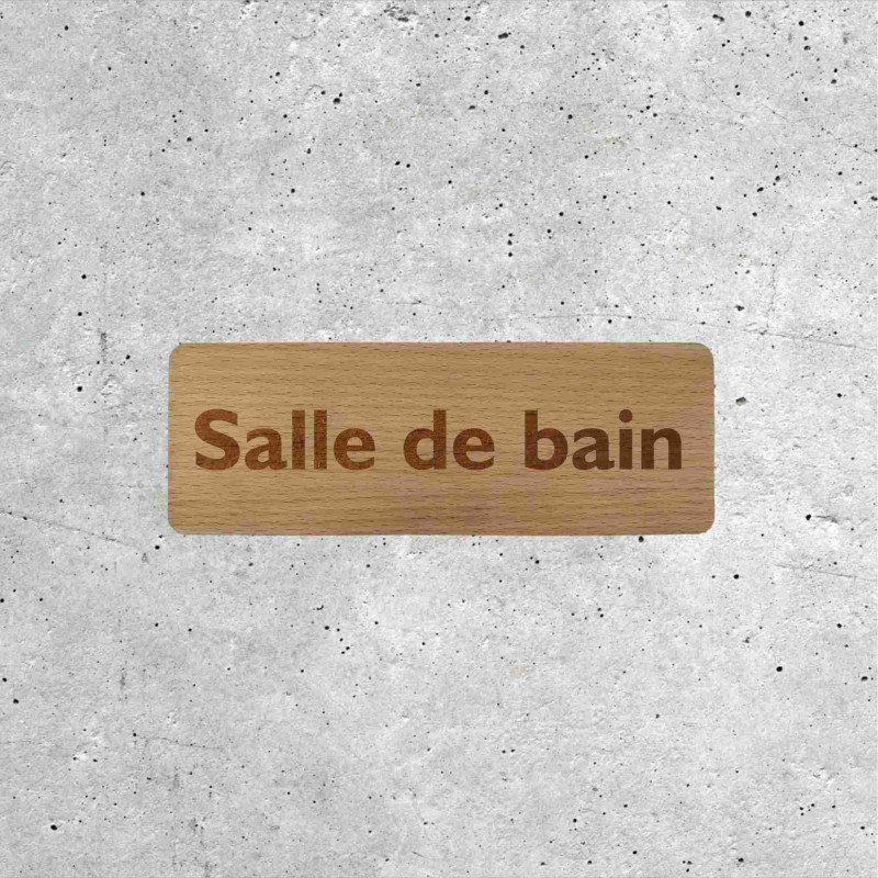 Wooden Bathroom Sign