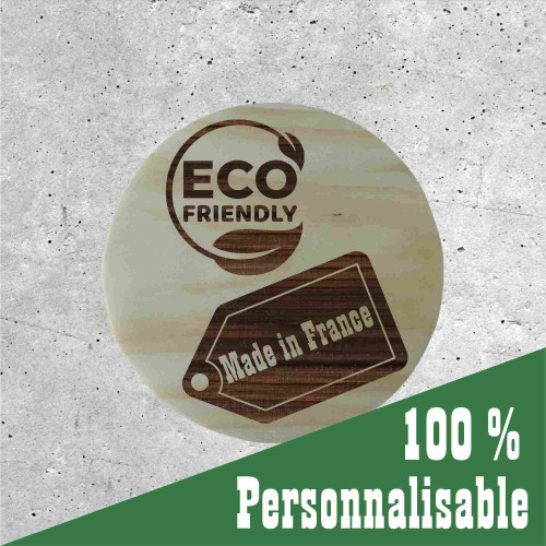 Signalétique en bois ronde personnalisable