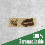 Signalétique en bois rectangle personnalisable – Made in France et éco-conçue