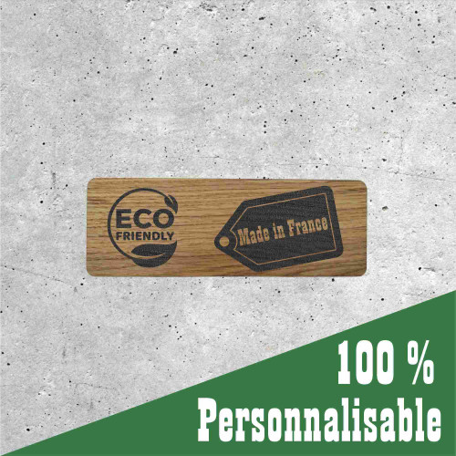 Customizable Rectangular Wooden Signage – Made in France and Eco-Designed